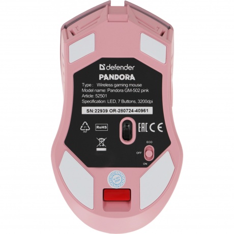 Мышь Defender PANDORA GM-502 PINK (52501) - фото 4