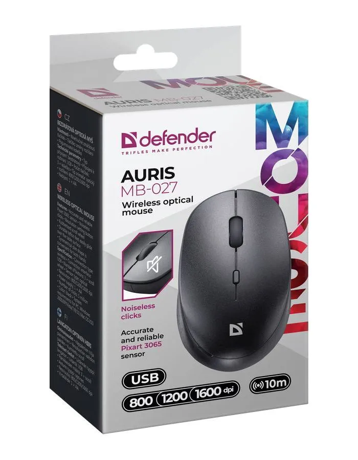 Мышь Defender AURIS MB-027 BLACK (52027) - фото 4