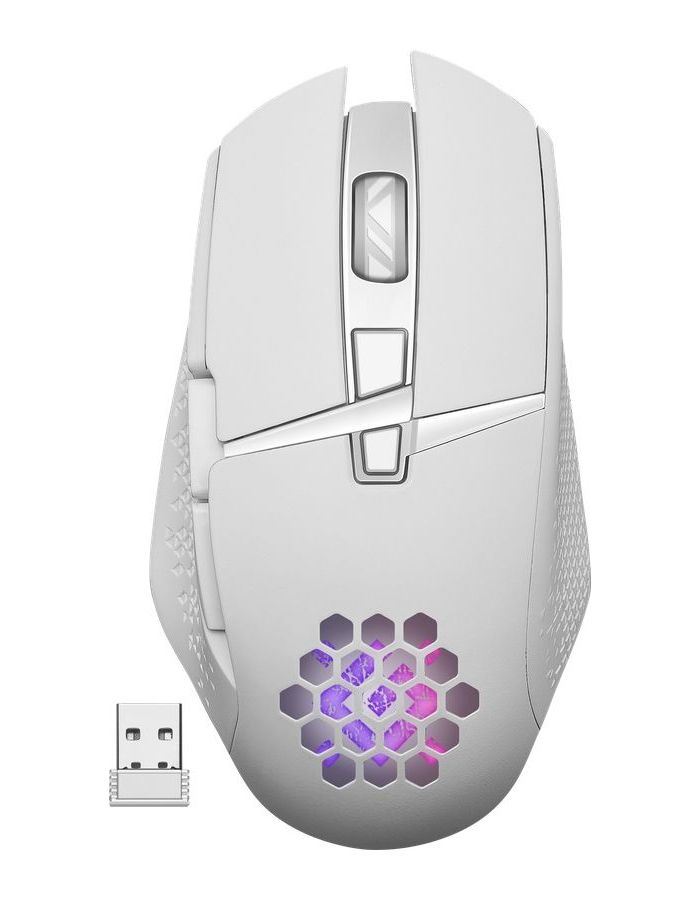 Мышь Defender GLORY белая 52513 мышь беспроводная для ноутбука и компьютера 2 в 1 defender ixes mm 999 led 2 4 bt 5 кнопок 3200dpi прозрачная