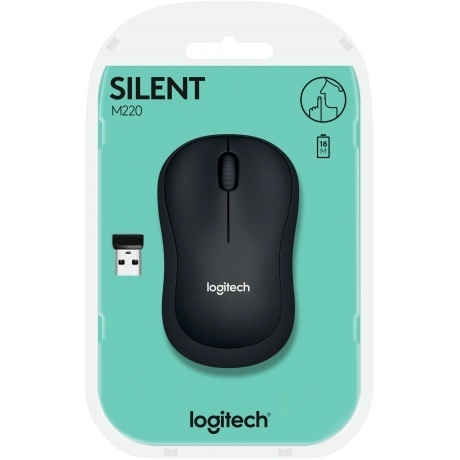Мышь LOGITECH M220 Silent тёмно-серая (910-004895) - фото 6