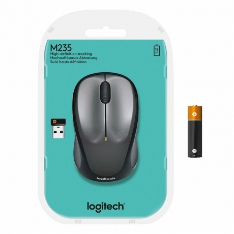Мышь LOGITECH M235 серая (910-002692) - фото 14