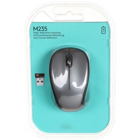 Мышь LOGITECH M235 серая (910-002692) - фото 8