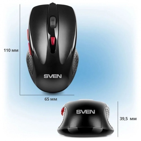 Мышь SVEN RX-450W чёрная (SV-021825) - фото 13