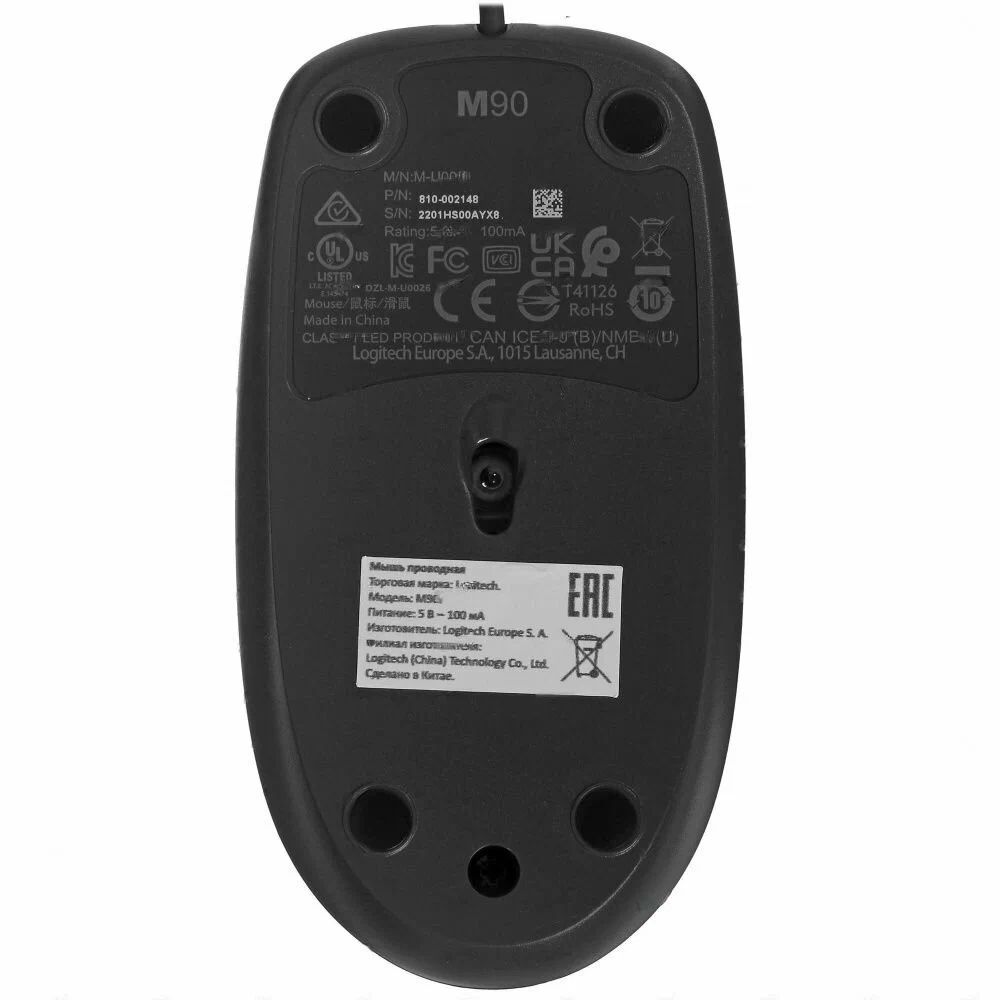 Мышь Logitech M90 Optical USB black (910-001795) – купить в  Санкт-Петербурге | интернет-магазин KotoFoto.ru