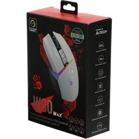 Мышь A4Tech Bloody W60 Max USB White - фото 17