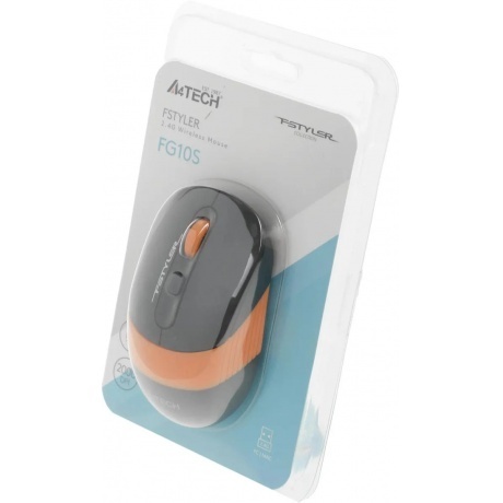 Мышь A4Tech Fstyler FG10S Black-Orange - фото 10