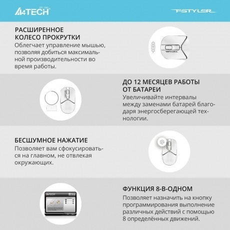 Мышь A4Tech Fstyler FG12S USB Black - фото 14