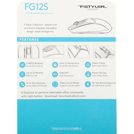 Мышь A4Tech Fstyler FG12S USB Black - фото 11