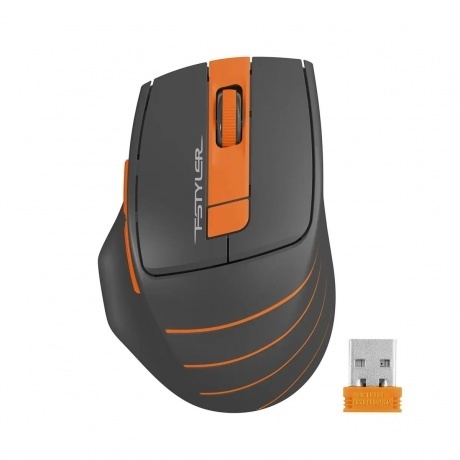 Мышь A4Tech Fstyler FG30S Grey-Orange - фото 2