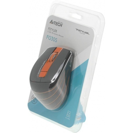 Мышь A4Tech Fstyler FG30S Grey-Orange - фото 16