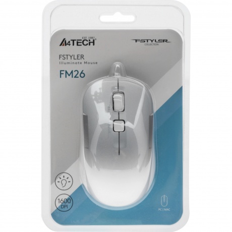 Мышь A4Tech Fstyler FM26 Silver-White - фото 16
