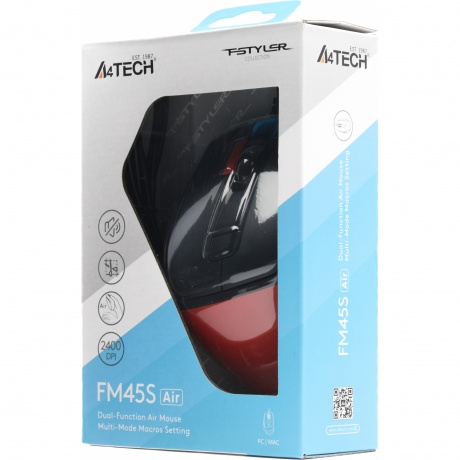 Мышь A4Tech Fstyler FM45S Air Red-Black - фото 18