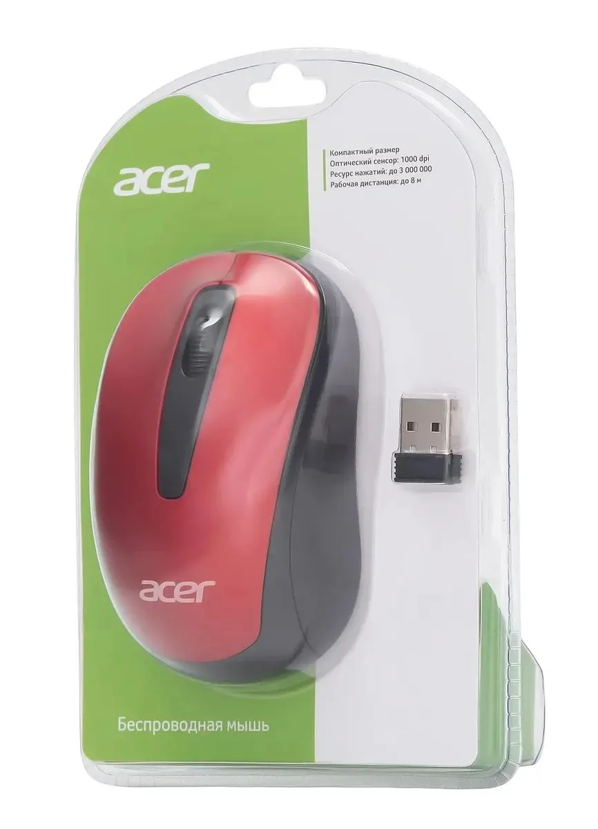 Мышь Acer OMR136 Red ZL.MCEEE.01J - фото 8
