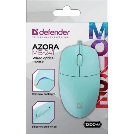 Мышь Defender Azora MB-241 Blue 52243 - фото 3