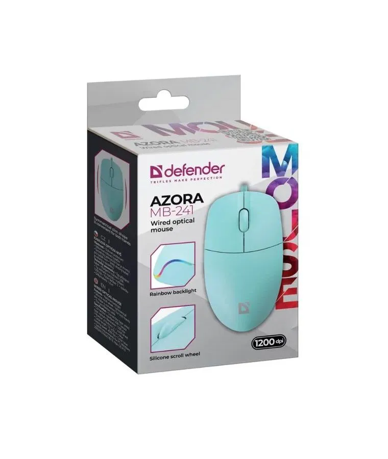 Мышь Defender Azora MB-241 Blue 52243 - фото 4
