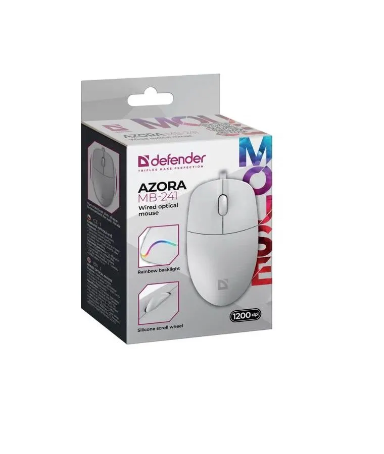 Мышь Defender Azora MB-241 White 52242 - фото 4