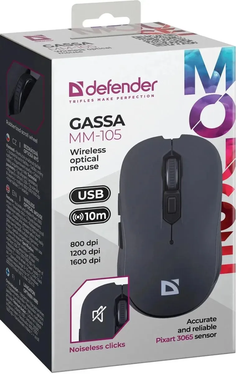 Мышь Defender Gassa MM-105 Black 52105 - фото 6