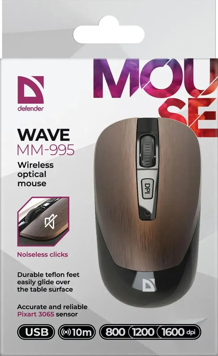 Мышь Defender Wave MM-995 Bronze 52992 - фото 4