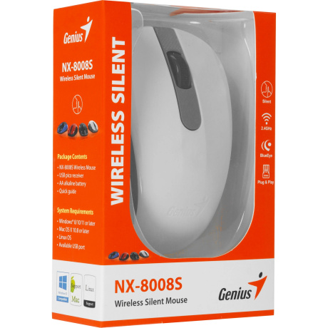 Мышь Genius NX-8008S Grey - фото 11