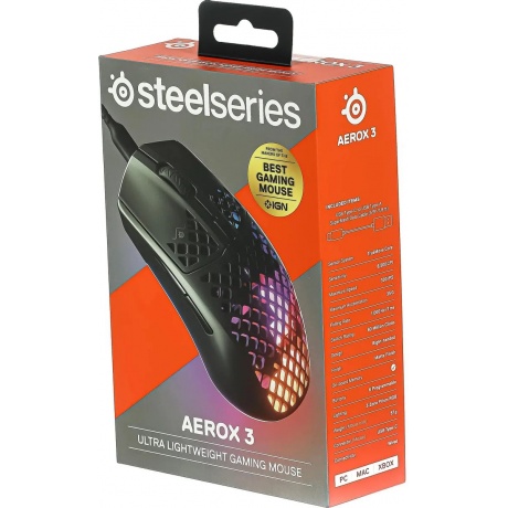 Мышь SteelSeries Aerox 3 USB Black 62599 - фото 9