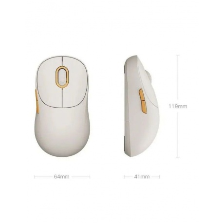 Мышь Xiaomi Wireless Mouse 3 Beige XMWXSB03YM - фото 2