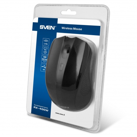 Мышь Sven RX-400W Wireless Mouse Black USB - фото 8