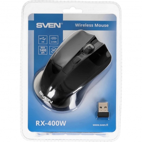 Мышь Sven RX-400W Wireless Mouse Black USB - фото 5