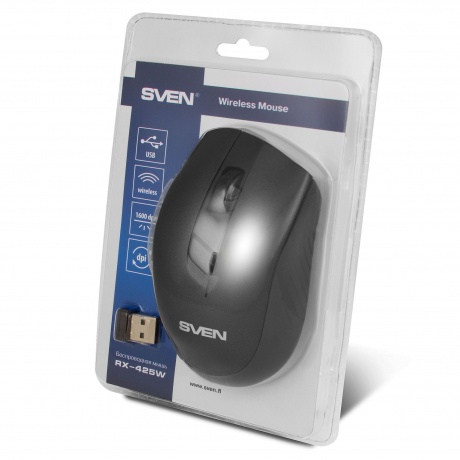 Мышь Sven RX-425W Wireless Mouse Black USB - фото 8