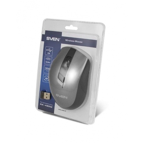 Мышь Sven RX-425W Wireless Mouse Grey USB - фото 8