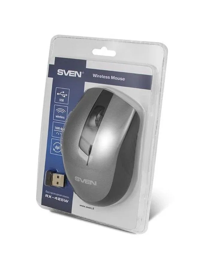 Мышь Sven RX-425W Wireless Mouse Grey USB - фото 8