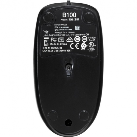 Мышь Logitech B100 Black 910-003357 - фото 6