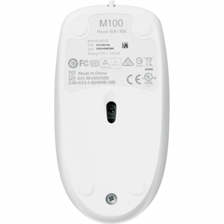 Мышь Logitech M100 White - фото 6
