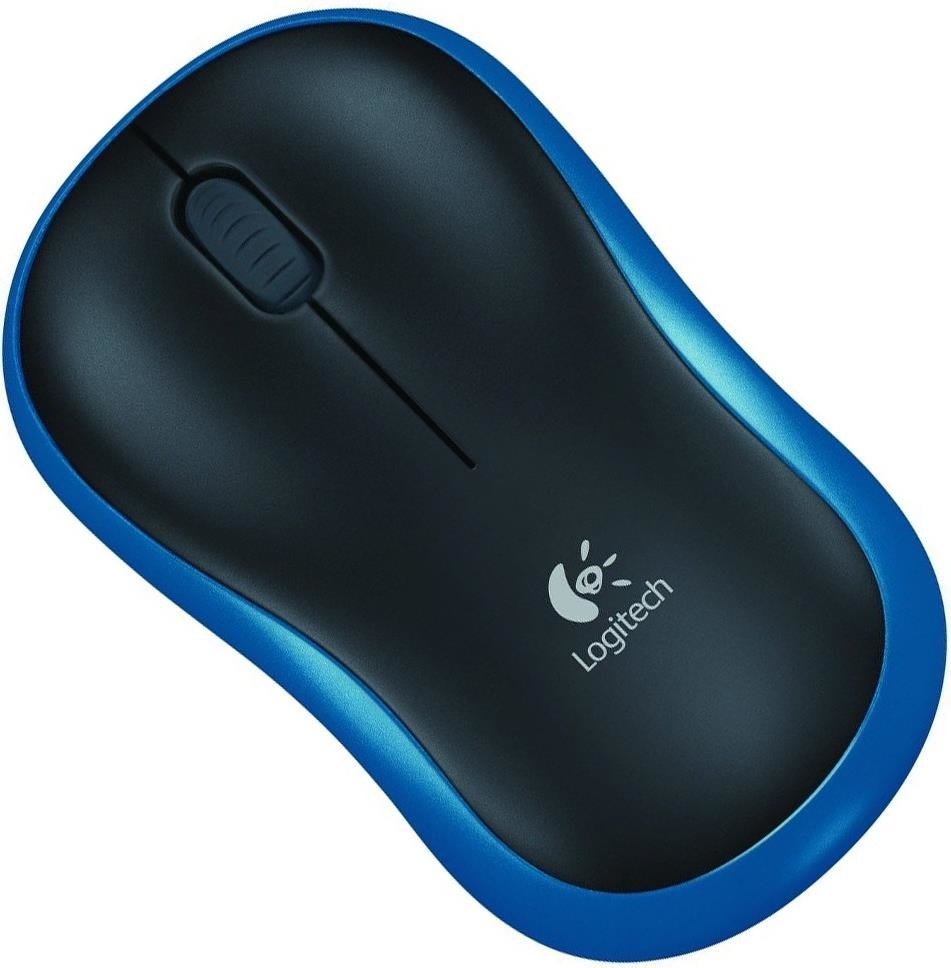 Мышь Logitech M185 Wireless Mouse Blue-Black logitech m185 wireless mouse