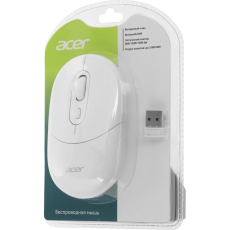 Мышь Acer OMR301 белый (ZL.MCECC.01U) - фото 4