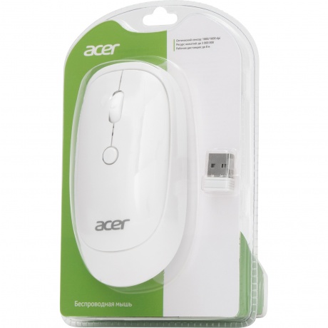 Мышь Acer OMR138 (ZL.MCEEE.01L) белый - фото 6