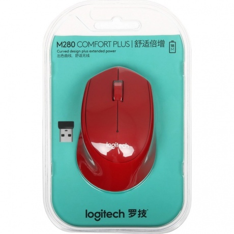 Мышь Logitech M280 Wireless Red - фото 7