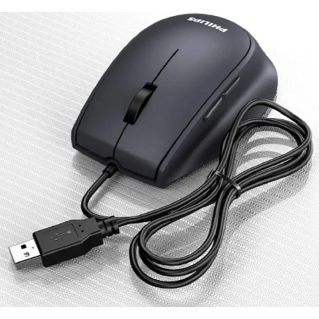 Мышь проводная Philips SPK7327B/60 Чёрный - фото 3