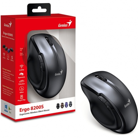 Мышь Genius Ergo 8200S Iron Grey (31030029401) - фото 5