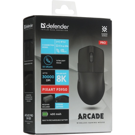 Мышь Defender Arcade PRO GM-381 black (52383) - фото 8