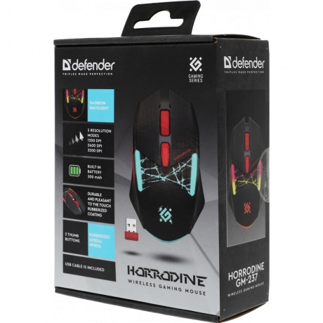 Мышь Defender Horrodine GM-237 black (52237) - фото 8