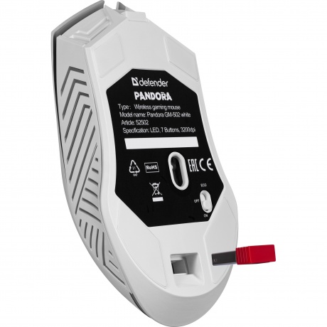 Мышь беспроводная Defender Pandora GM-502 white (52502) - фото 6