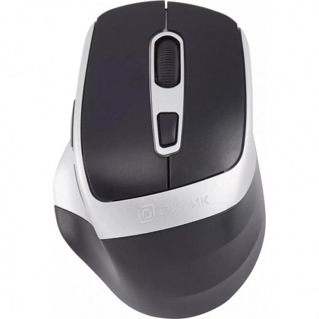 Мышь Оклик 516MW черный/серебристый (1978689)