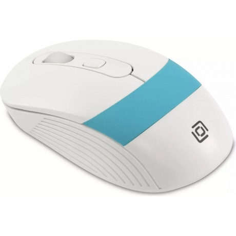 Мышь Оклик 310MW белый/синий (1869094) - фото 4