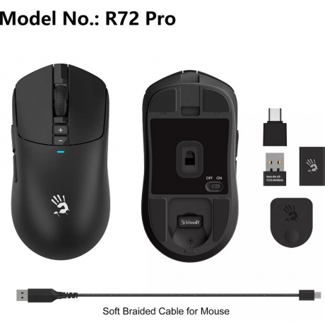 Мышь A4Tech Bloody R72 Pro черный - фото 9