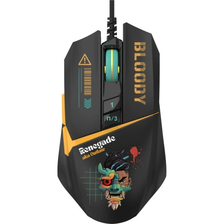 Мышь A4Tech Bloody W63 Max Renegade черный/рисунок
