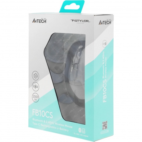 Мышь A4Tech Fstyler FB10CS черный (FB10CS USB STONE BLACK) - фото 10