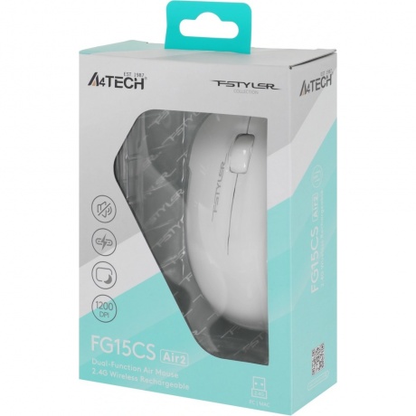 Мышь A4Tech Fstyler FG15CS Air2 белый - фото 10