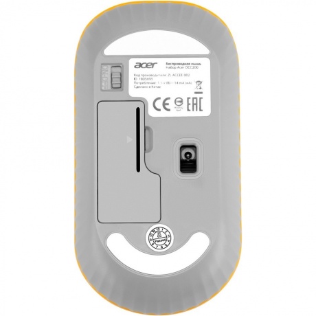 Мышь Acer OMR200 белый/желтый (ZL.MCEEE.020) - фото 5