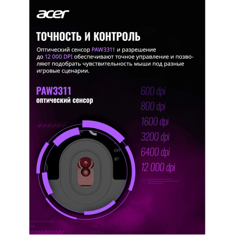 Мышь Acer OMR401 черный (ZL.MCECC.05C) - фото 7