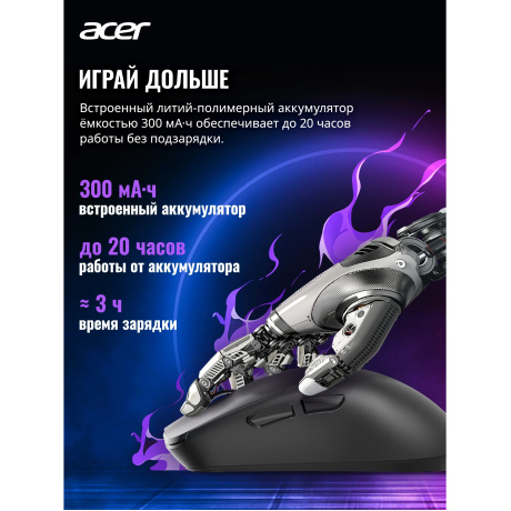 Мышь Acer OMR401 черный (ZL.MCECC.05C) - фото 8